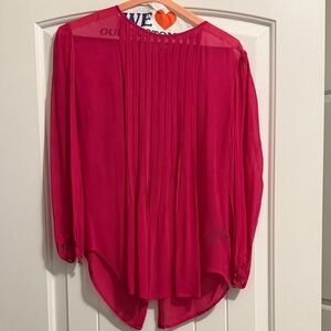 Nougat London Vibrant Pink silk Blouse